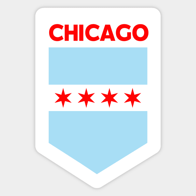 Chicago City Flag Emblem Sticker by SLAG_Creative